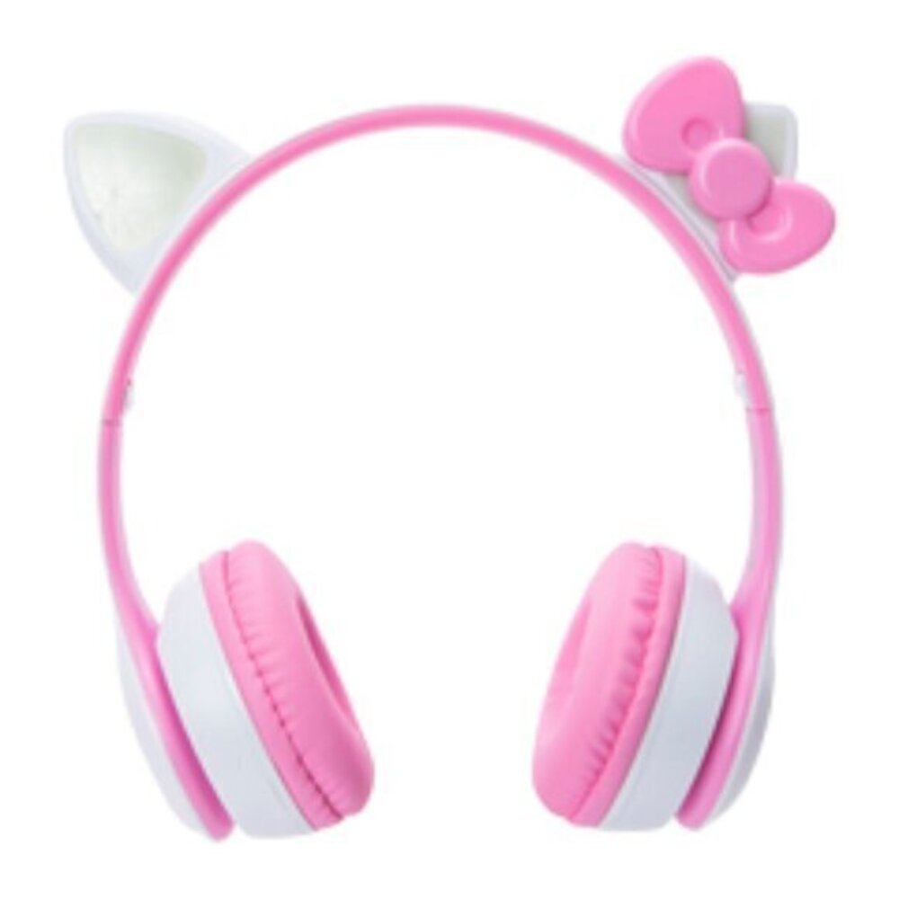 Hello Kitty Limited Edition Cat Ear Bow Wireless Light Up Headphones Sanrio New‎